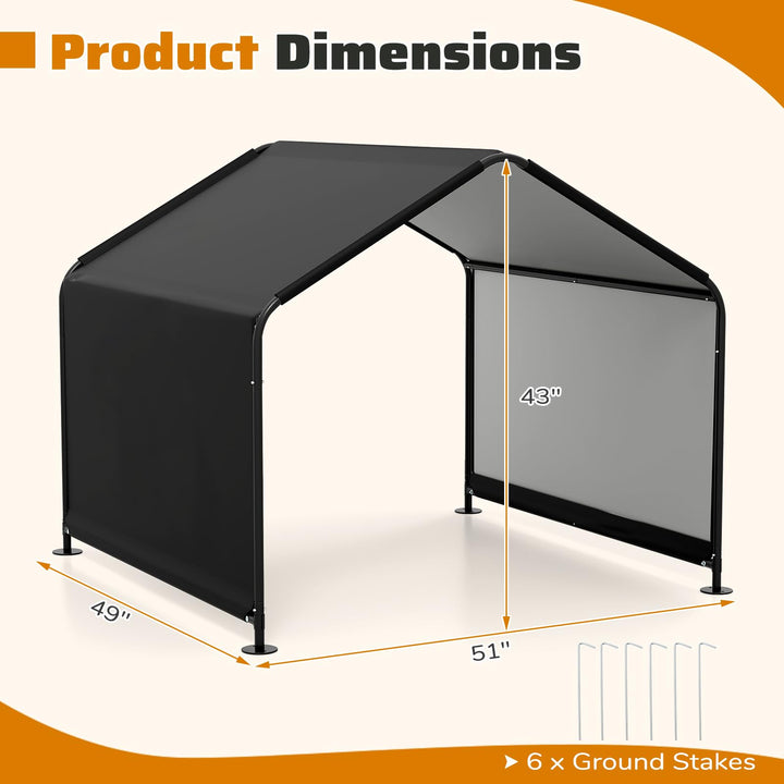 Giantex Outdoor Dog Shade Shelter Canopy 4'x 4'x 3.5' Waterproof Pet Tent with PU Coating