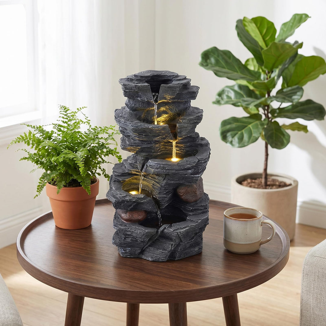 Giantex 5-Tier Water Fountain Outdoor for Patio