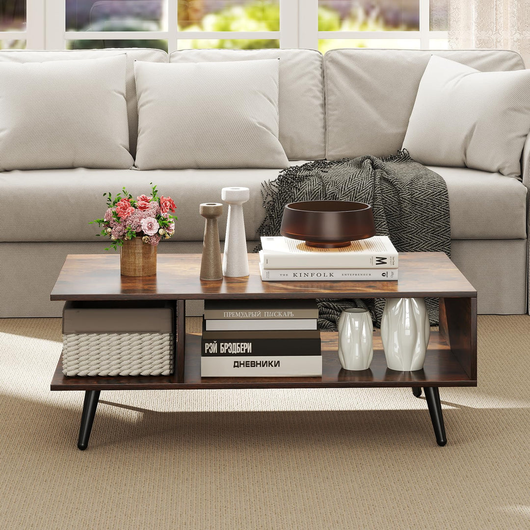 Giantex Coffee Table with Storage for Living Room