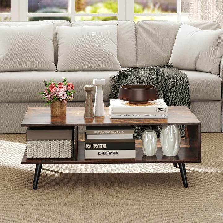 Giantex Coffee Table with Storage for Living Room