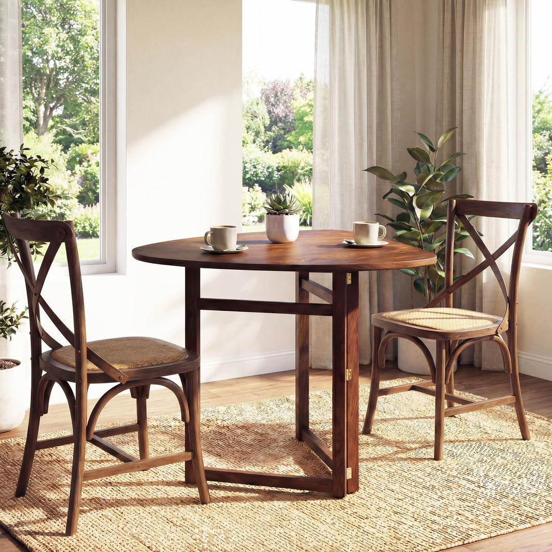 Giantex 31.5" Folding Dining Table for 2-3 Drop Leaf Dinner Table