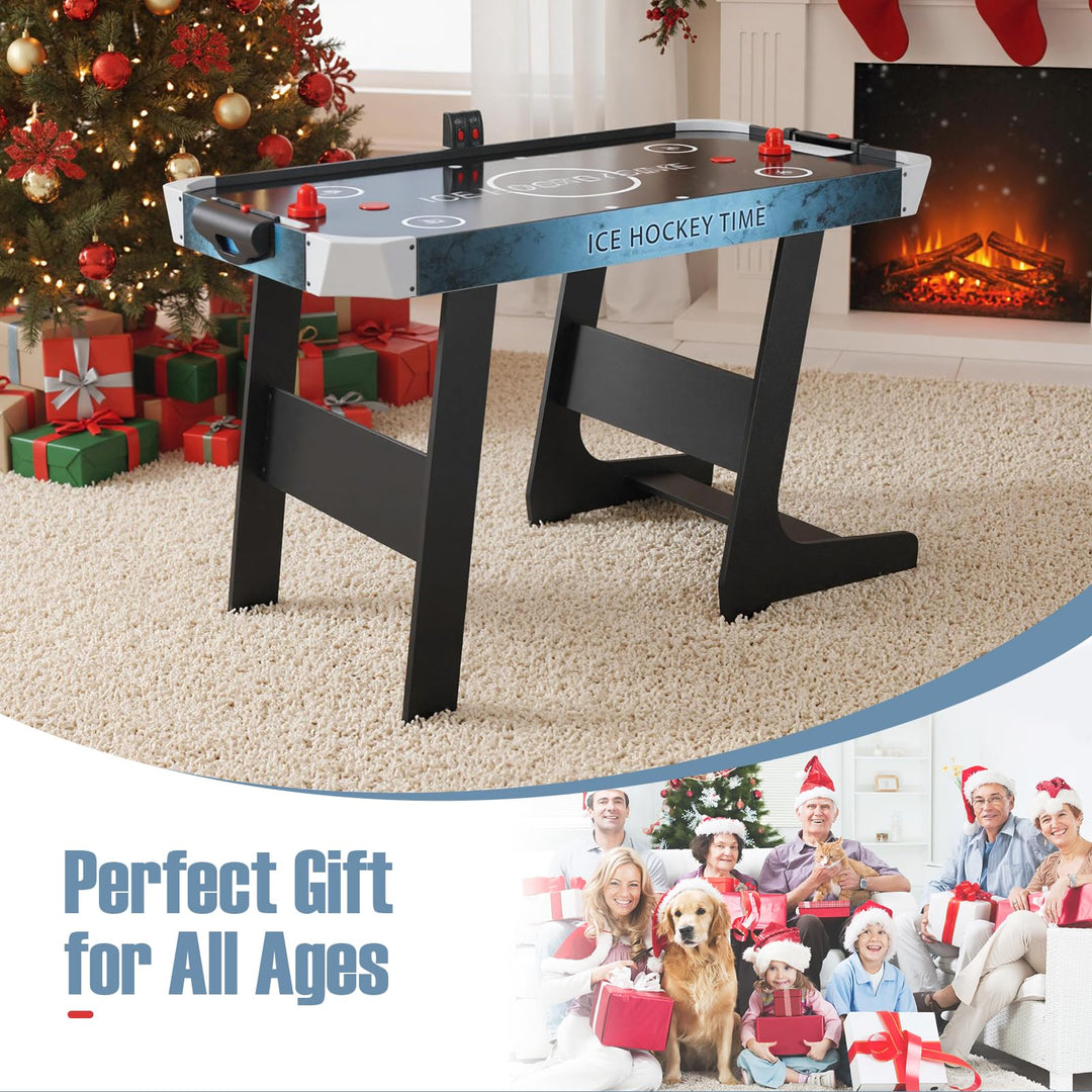 Giantex 56 Inch Foldable Arcade Hockey Game Table with LED Digital Scoreboard and Powerful 12V Motor