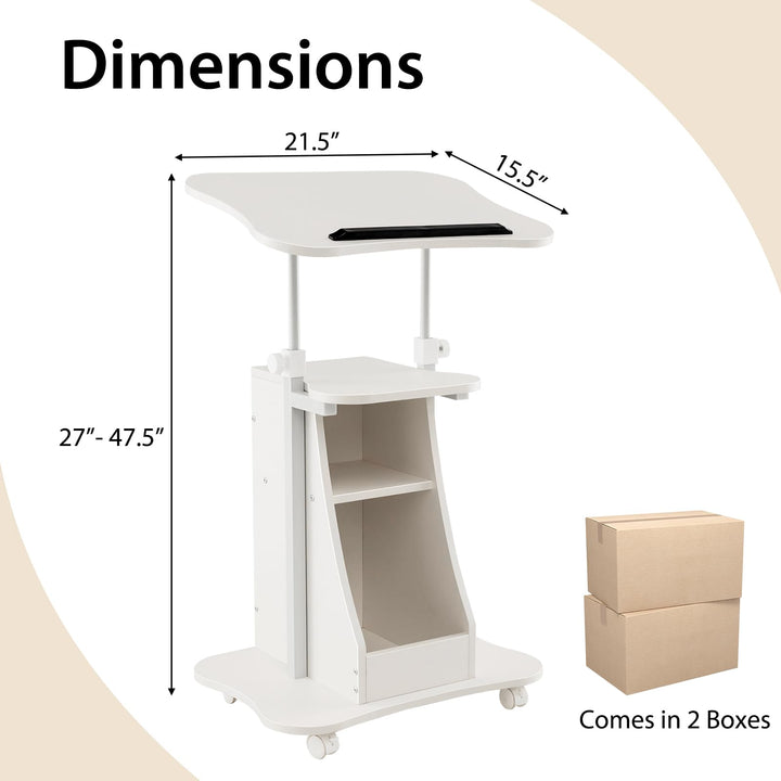 Giantex Mobile Podium Stand
