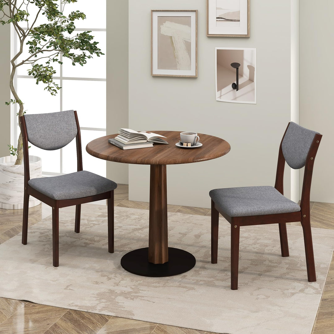 Giantex Wood Dining Chair, Wooden Kitchen Chairs with Rubber Wood Frame