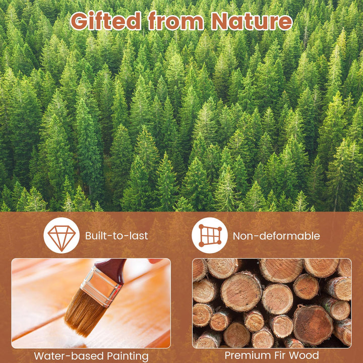 Giantex Outdoor Bench with Raised Garden Beds (42"x11"x11.5")