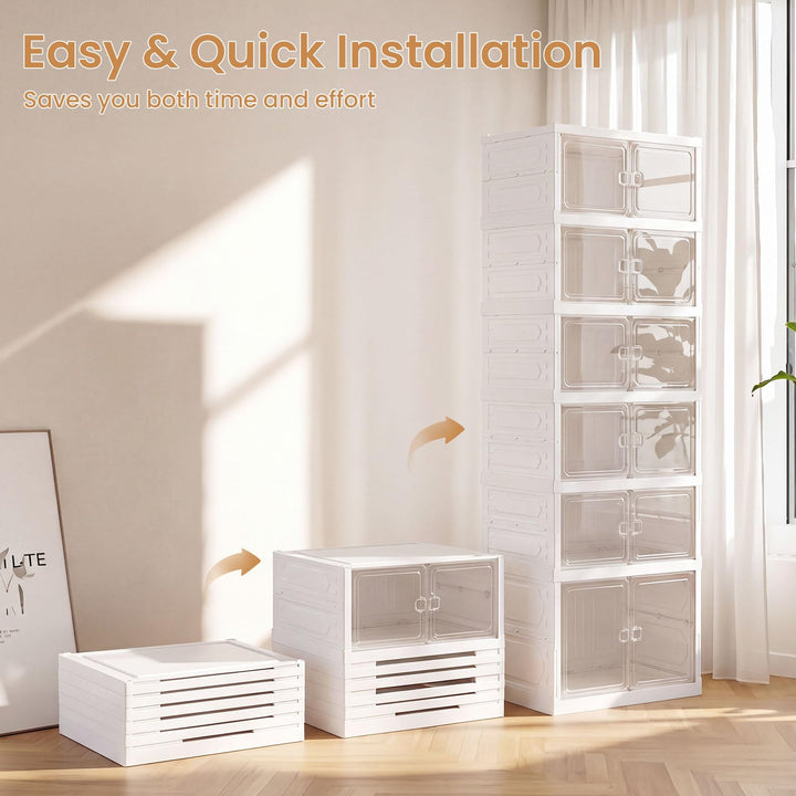 Giantex 6-Tier Foldable Shoe Rack Organizer