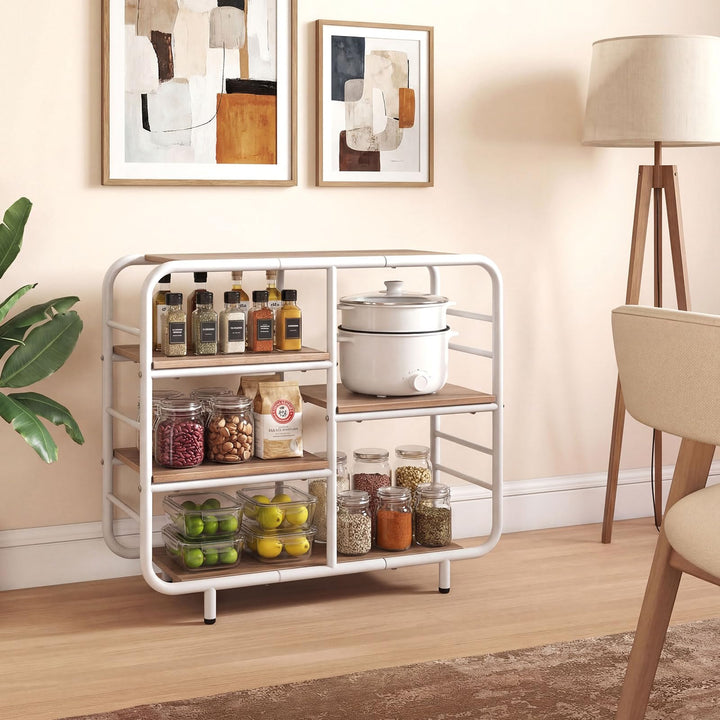 Giantex 5-Tier Industrial Bookcas Book Shelf Storage Organizer with Metal Frame