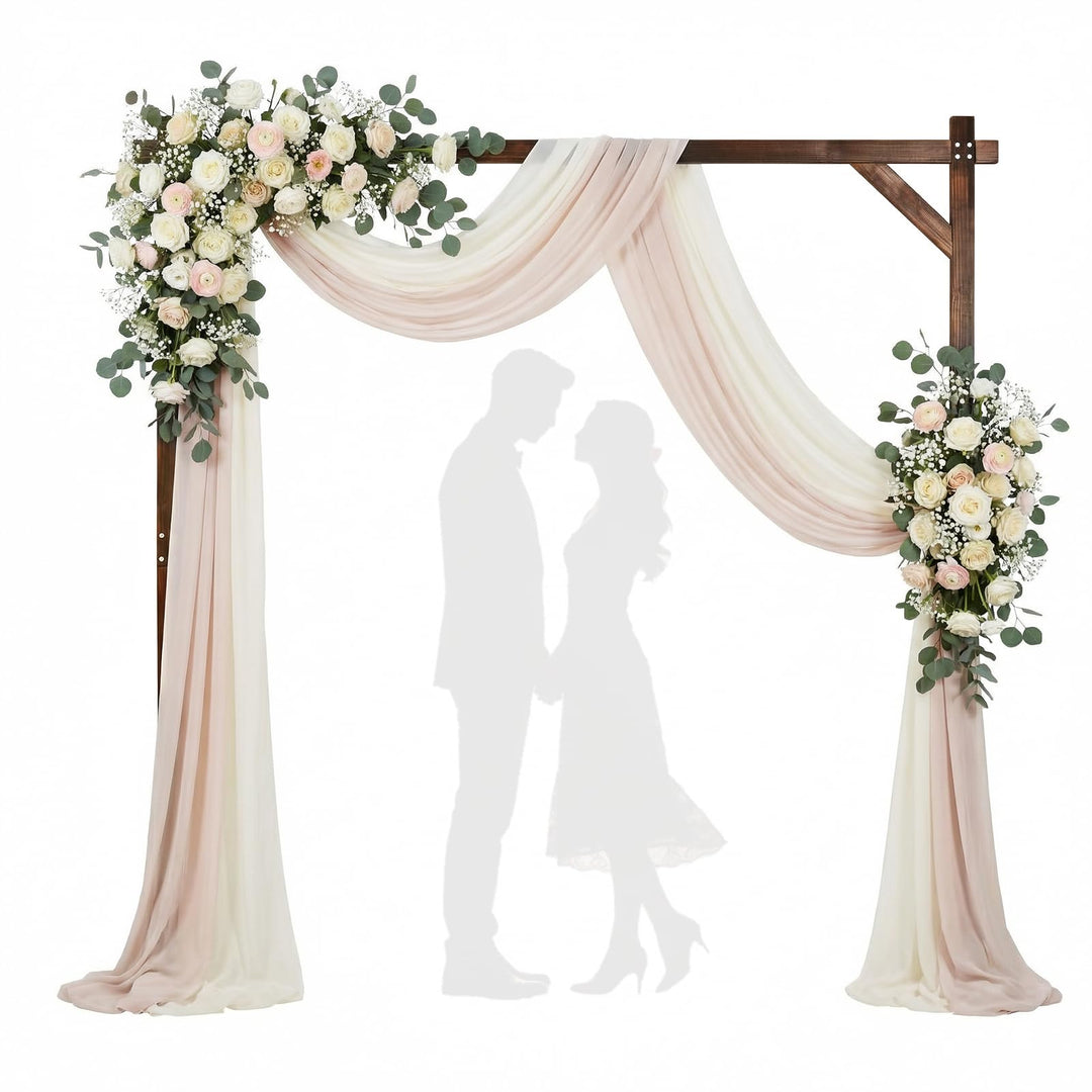 Giantex 87" Wood Wedding Arbor Backdrop Stand with Ground Stakes