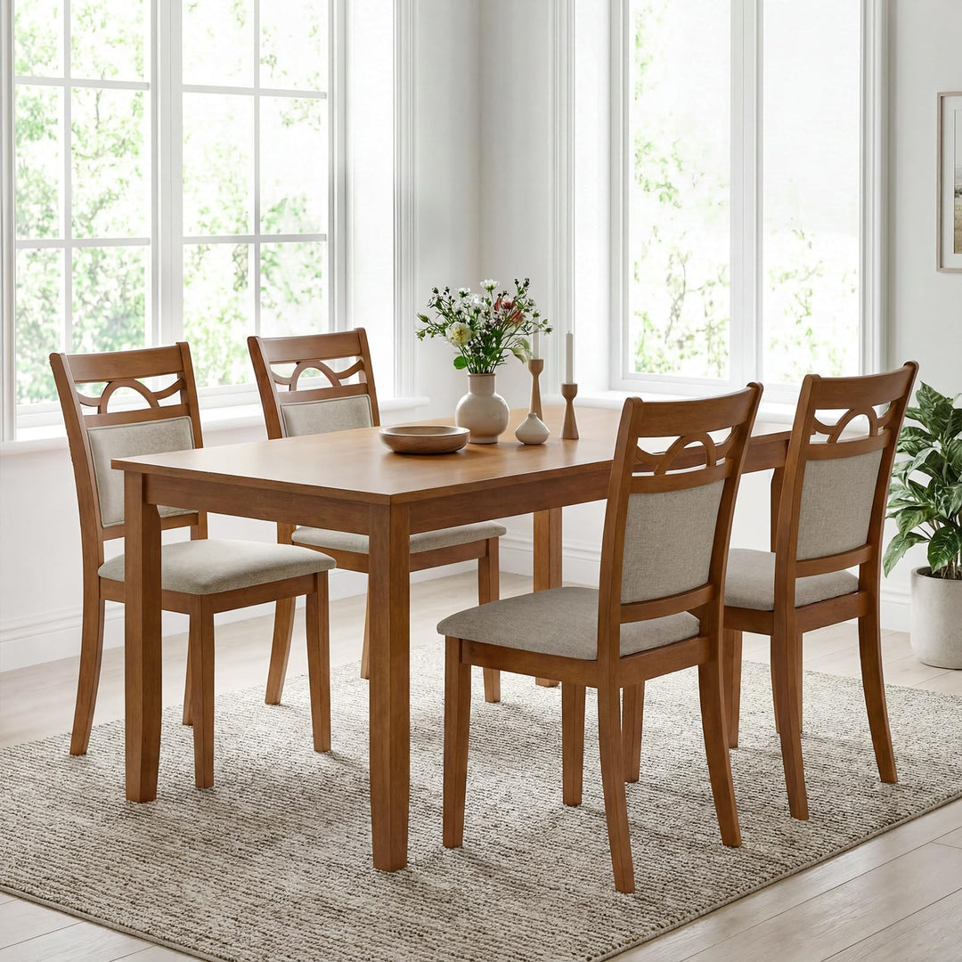 Giantex Wooden Dining Chairs Set of 2/4 for Dining Room