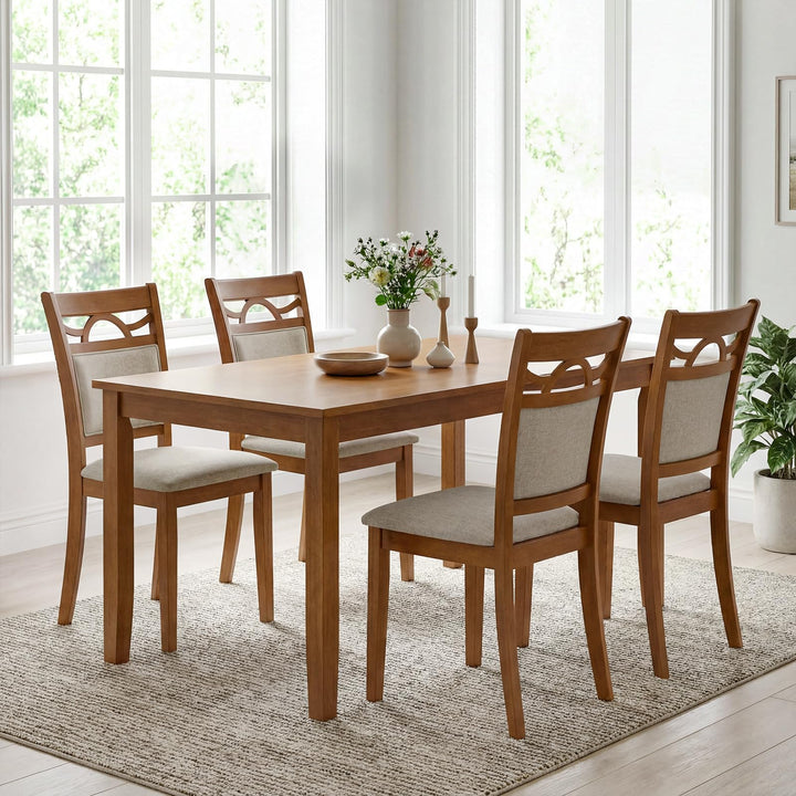 Giantex Wooden Dining Chairs Set of 2/4 for Dining Room