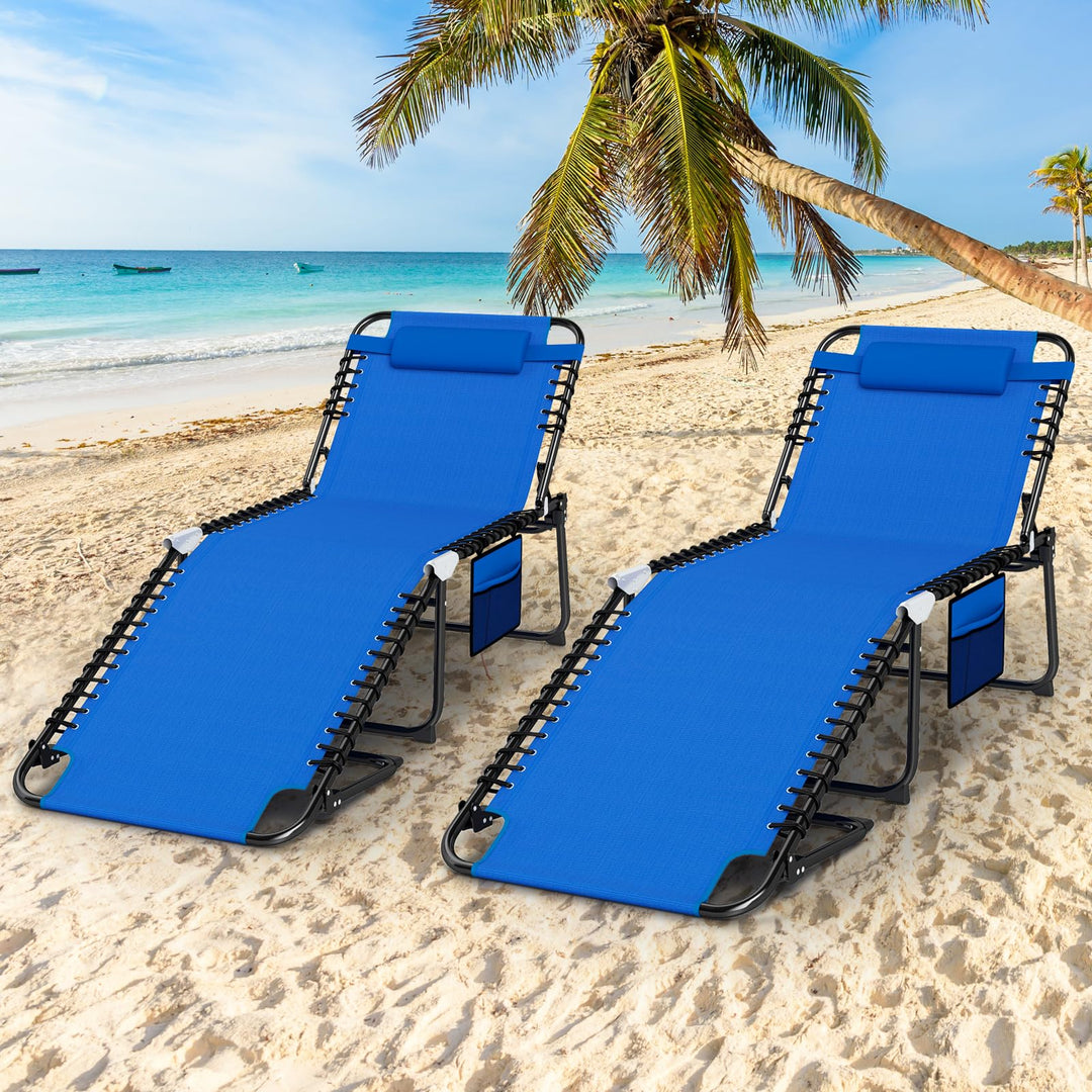 Giantex Lounge Chair Outdoor with 4 Adjustable Positions