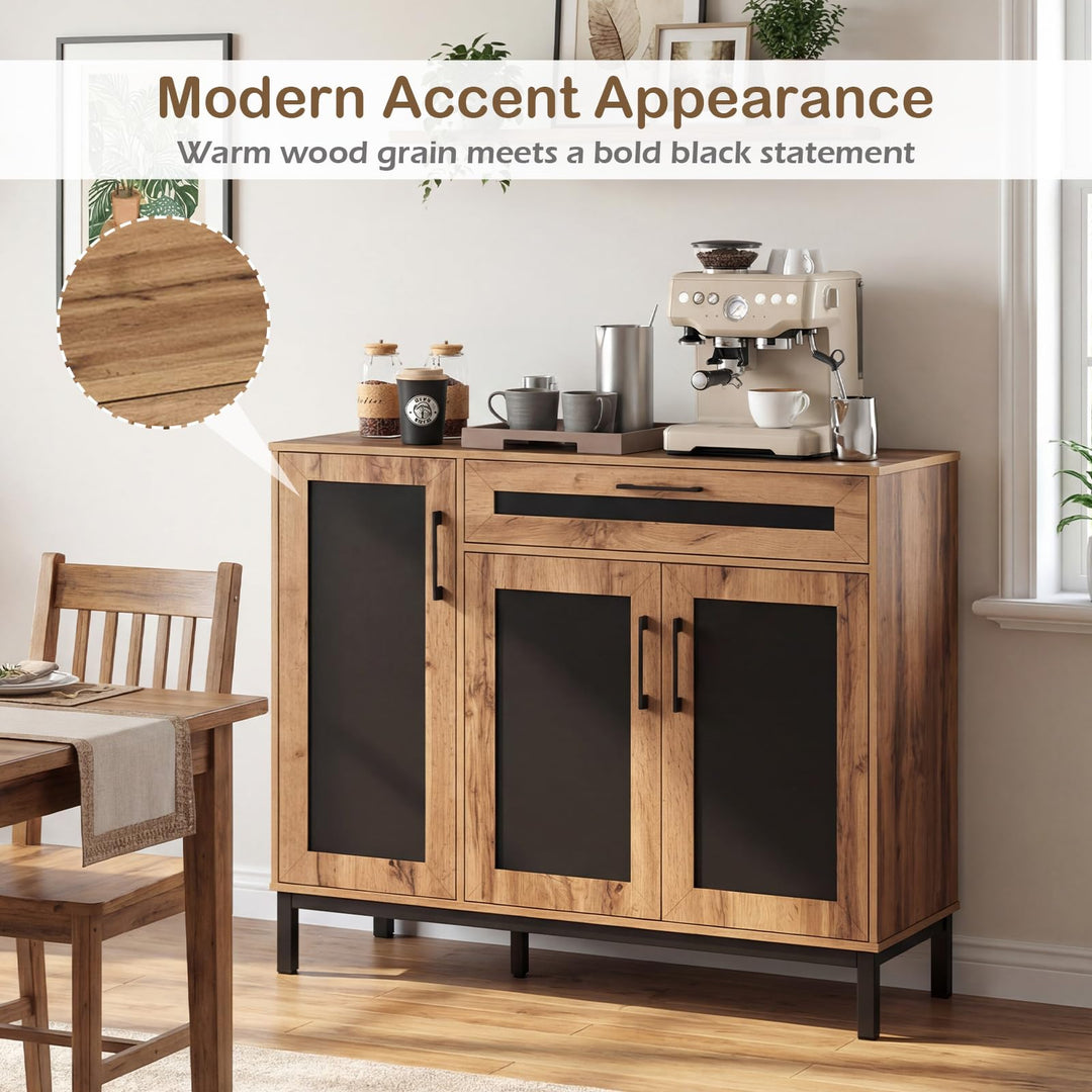 Giantex 48" Buffet Cabinet with Storage 3-Door Large Farmhouse Sideboard