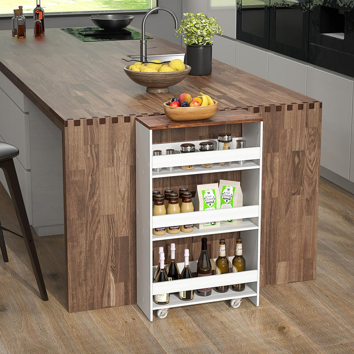 Giantex 4 Tier Rolling Slim Storage Cart