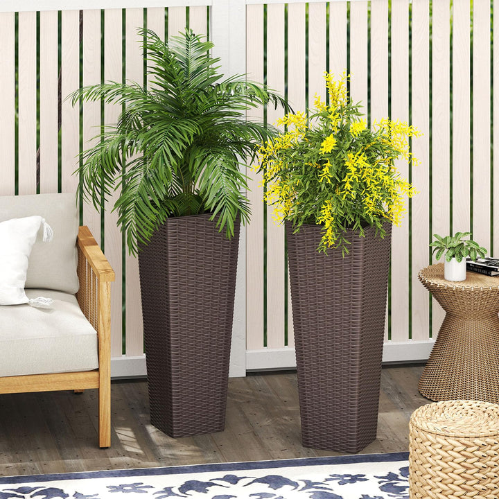 Giantex Set of 2 Planters for Outdoor Plants
