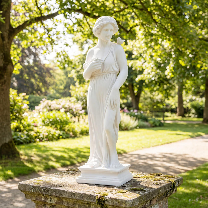 Giantex 31.5" Greek Goddess Statue with Bird