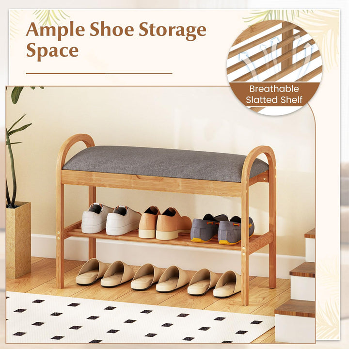 Giantex Shoe Bench with Flip-Top Storage for Hallway