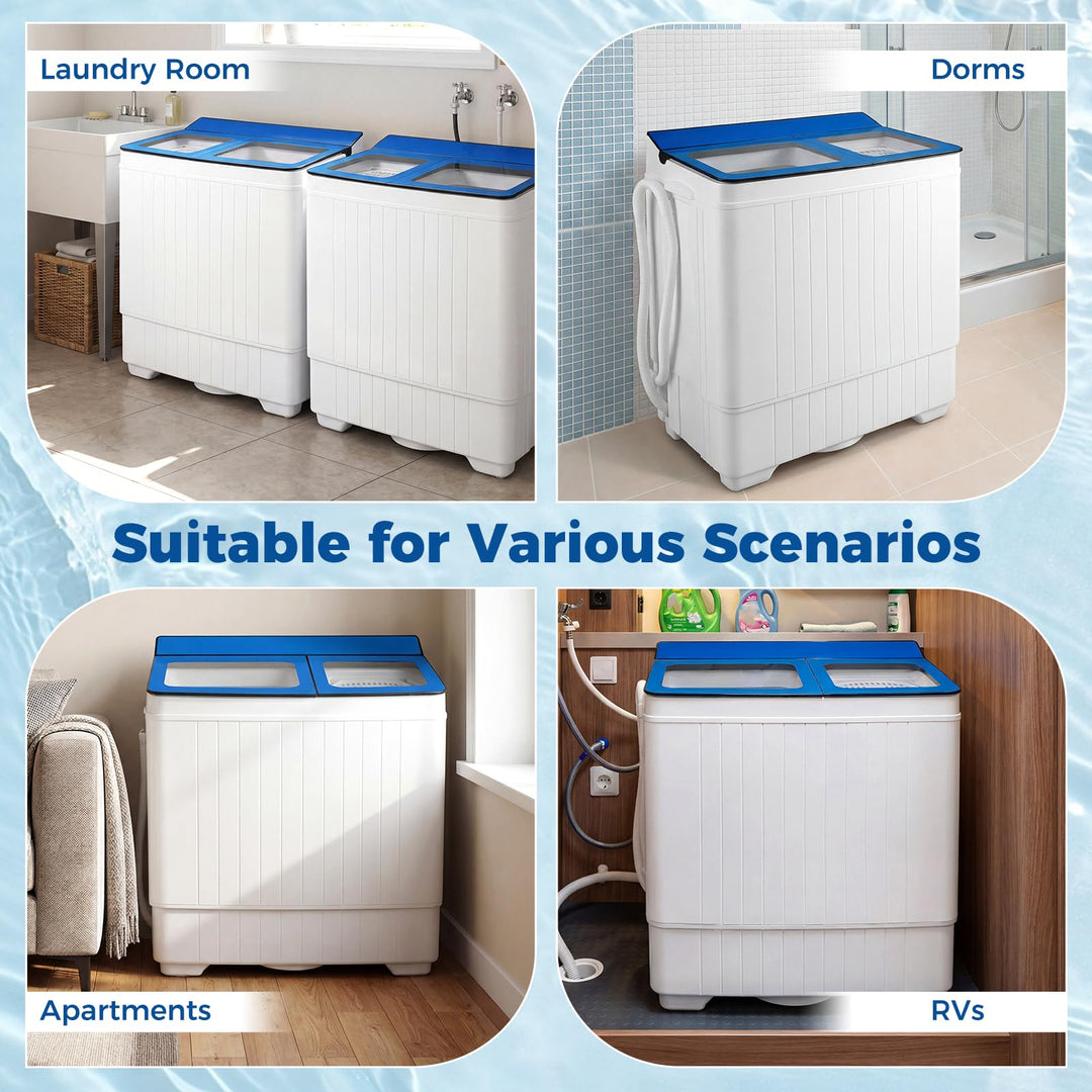 Giantex Portable Washing Machine with 18 LBS Washer and 8 LBS Spinner Combo