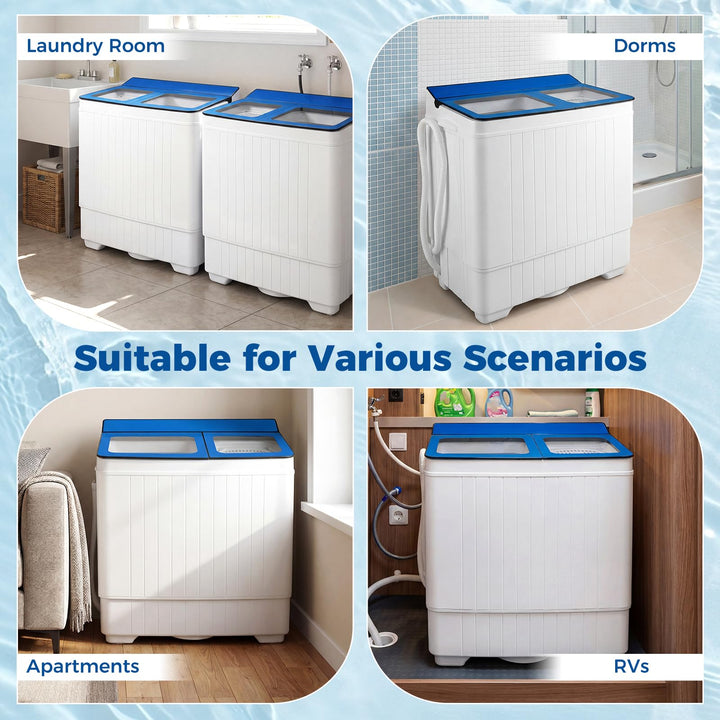 Giantex Portable Washing Machine with 18 LBS Washer and 8 LBS Spinner Combo