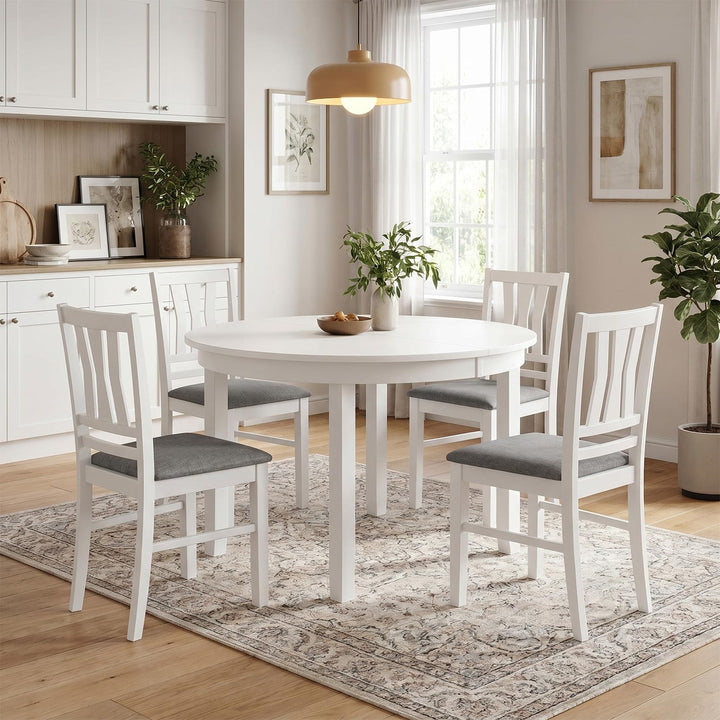 Giantex Wood Dining Chairs Set of 2/4 with Slat Back