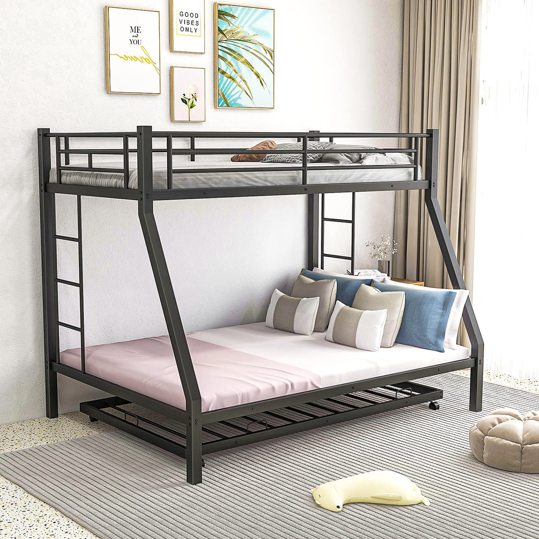 Giantex Twin Over Full Bunk Bed with Trundle
