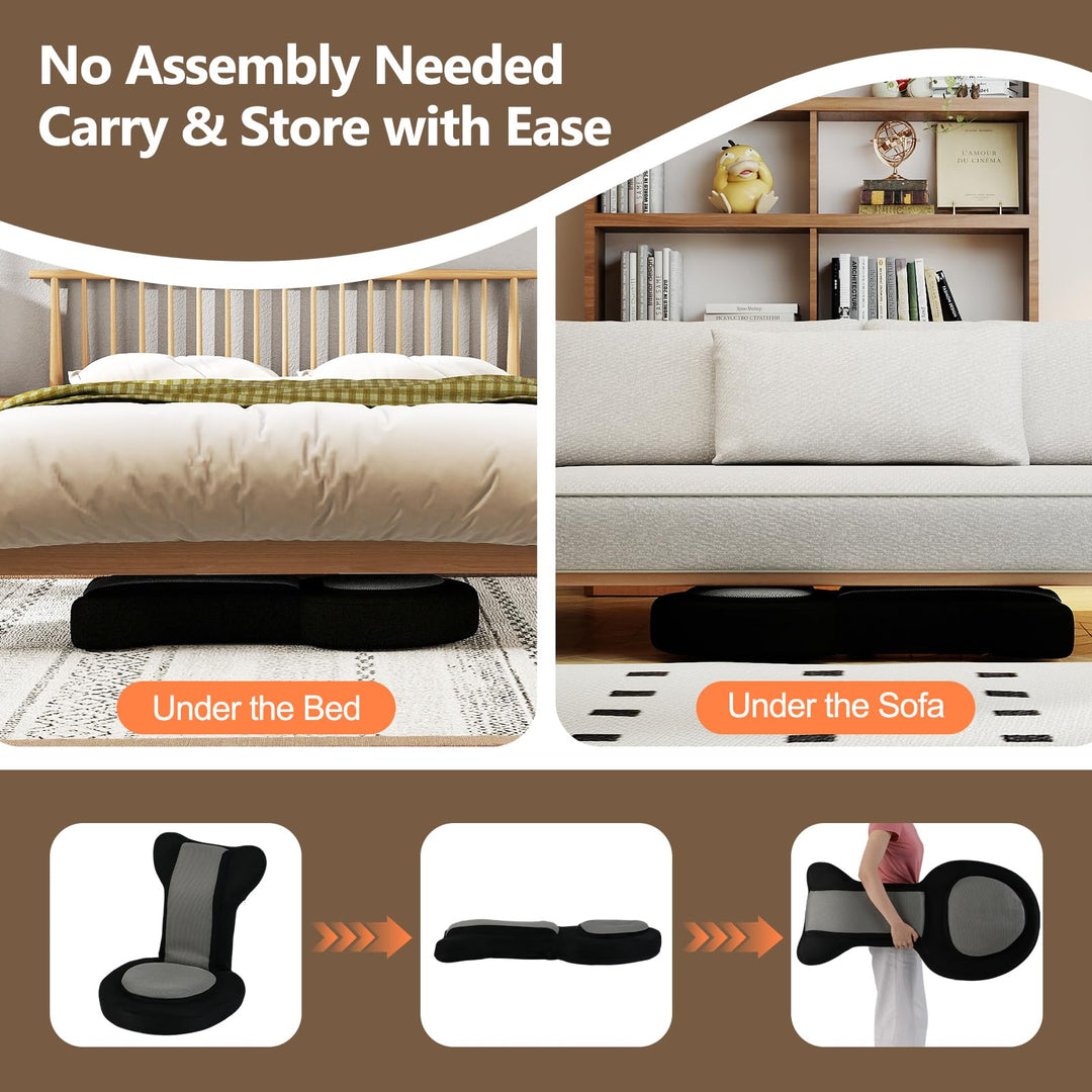 Giantex Floor Comfy Gaming Leisure Chair with Adjustable Headrest and Backrest