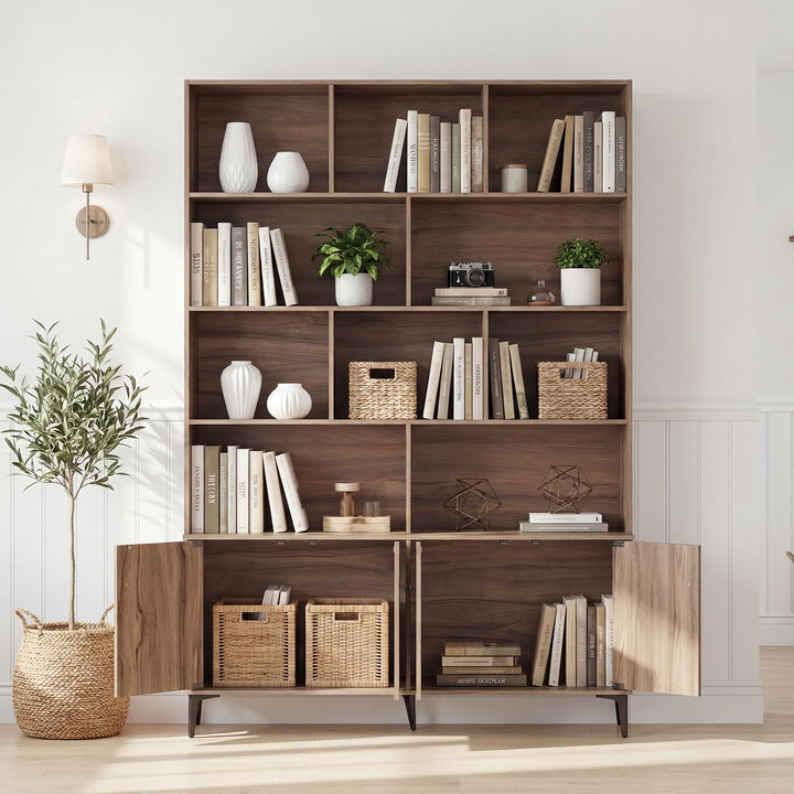 Giantex 68.5" Tall Bookcases with Storage Cabinet for Home Office