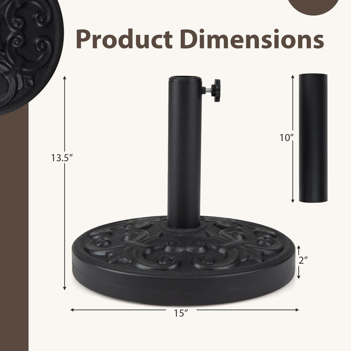 Giantex 27 lbs Patio Umbrella Base for 1.5&