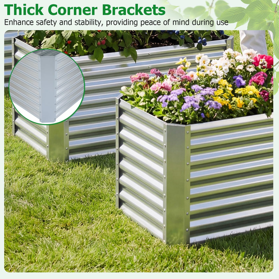 Giantex 4 x 2 x 2 FT Galvanized Raised Garden Bed (1/2)