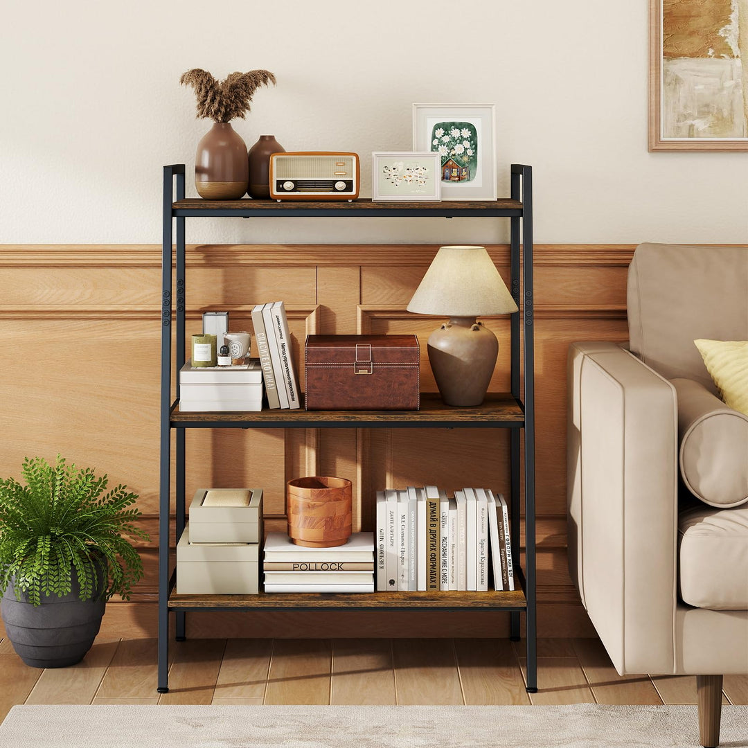 GIANTEX 43.5" Tall 3-Tier Ladder Shelf &amp; Corner Shelf Set