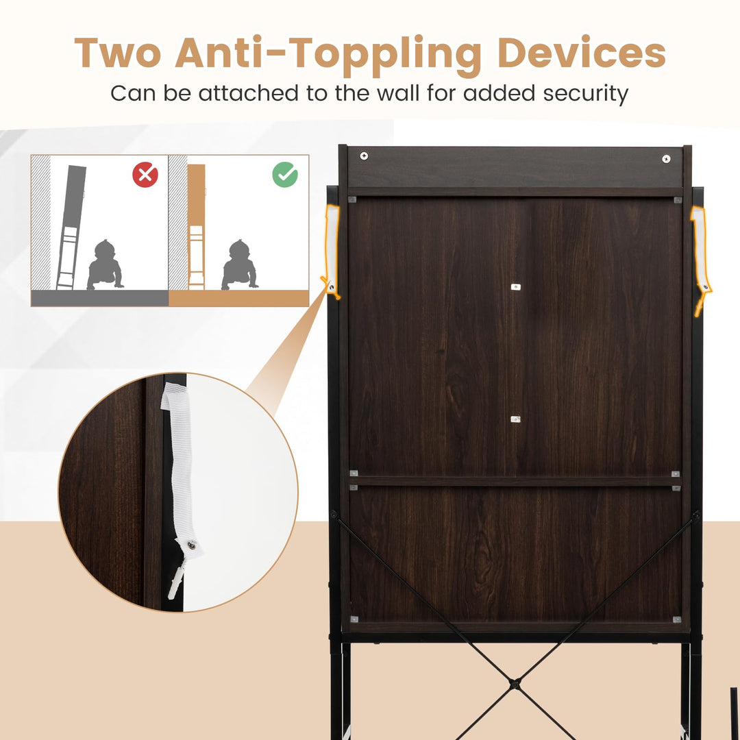 Giantex Over-The-Toilet Storage Cabinet, Freestanding 4-Tier Bathroom Organizer Rack