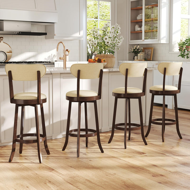 Giantex 30.5" Swivel Bar Stools Set for Kitchen Island Dining Room Pub
