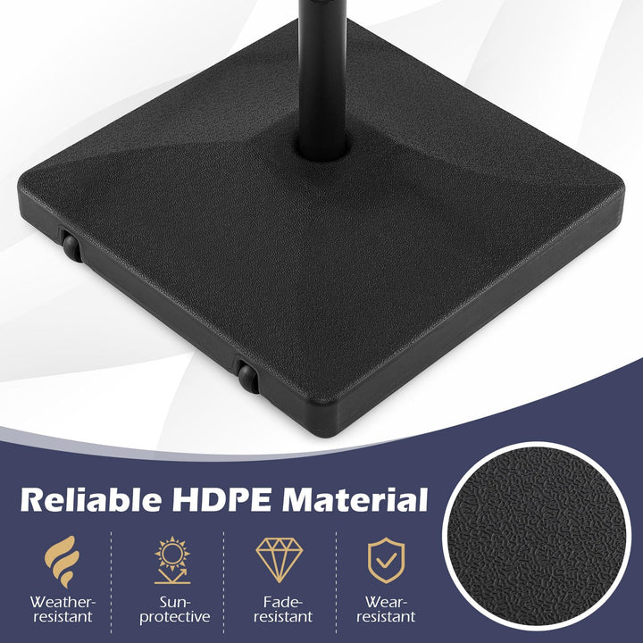 Giantex Rolling Fillable Patio Umbrella Base | 90 lbs Heavy Duty Umbrella Stand with 2 Wheels