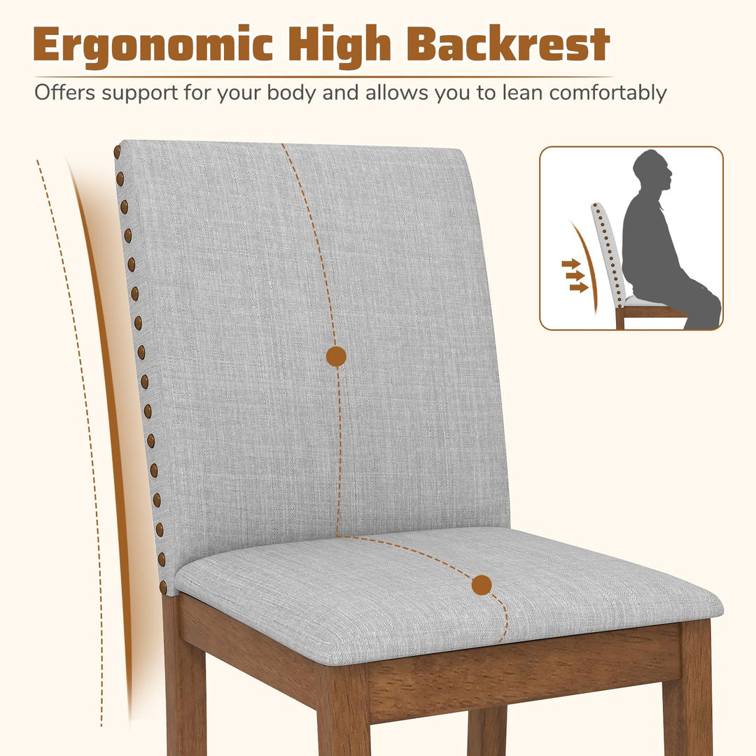 Giantex Upholstered Dining Chairs Set for Restaurant