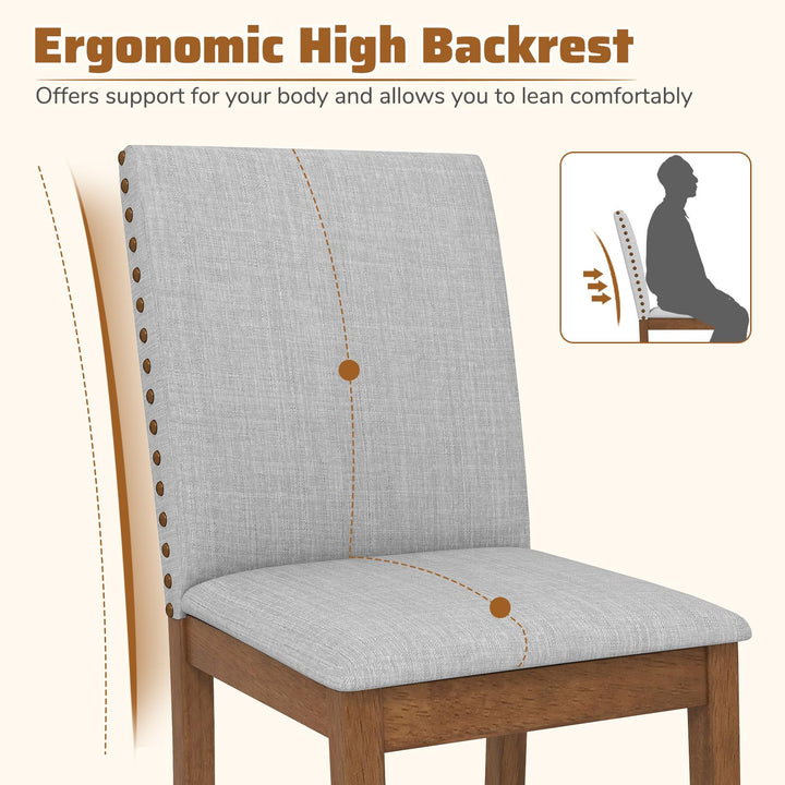 Giantex Upholstered Dining Chairs Set for Restaurant