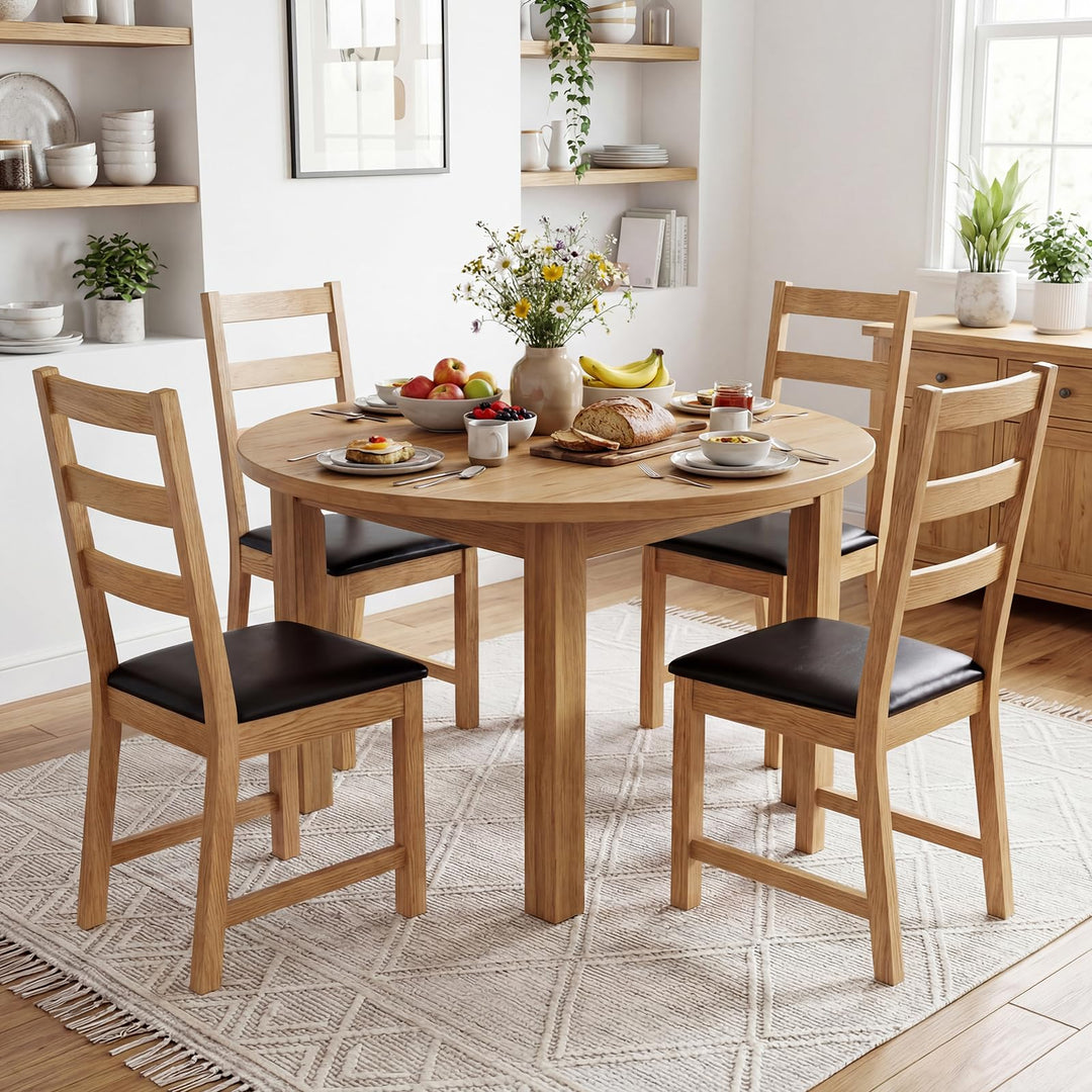 Giantex Farmhouse Kitchen Chairs w/Hollowed Backrest