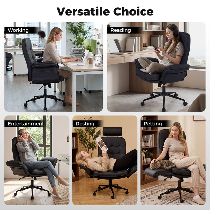 Giantex Criss Cross Chair with Armrests &amp; Wheels