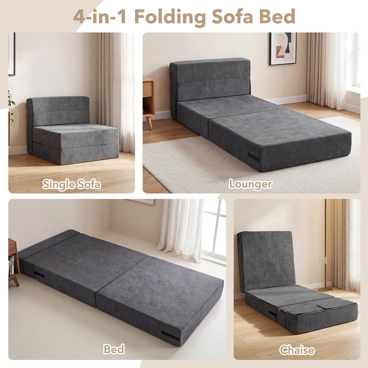 Giantex 4-in-1 Folding Sofa Bed | Convertible Sleeper Chair for Adults