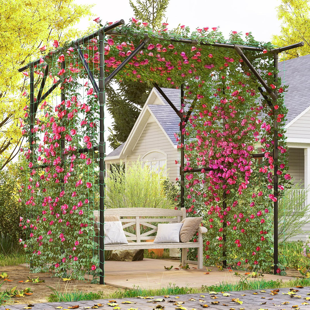 Giantex Outdoor Grape Vine Trellis for Climbing Plants 79" x 59" x 78" Large Garden Arch