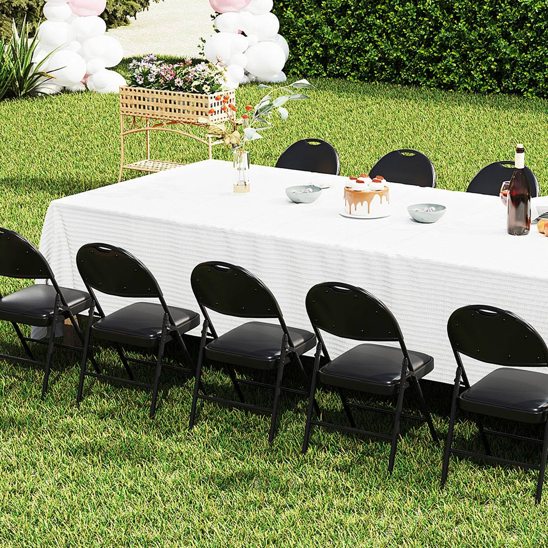 Giantex Party Chairs with Metal Frame for Indoor Outdoor