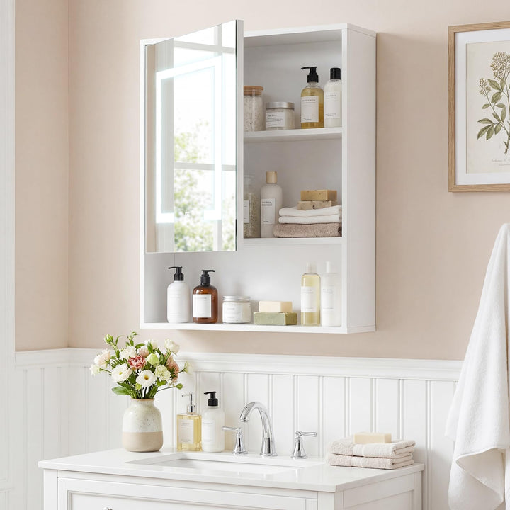 Giantex 24"x18" Medicine Cabinet with Mirror and Lights
