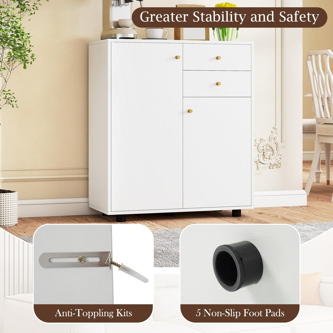 Giantex Sideboard Buffet Cabinet Modern Sideboard Storage Cabinet