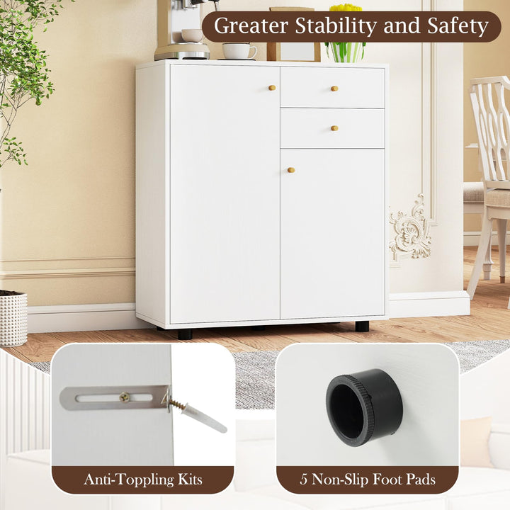 Giantex Sideboard Buffet Cabinet Modern Sideboard Storage Cabinet