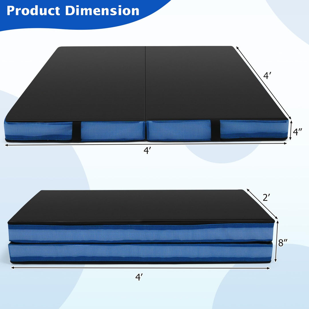 Giantex 4' x 4' Folding Gymnastics Mat with Carry Handles
