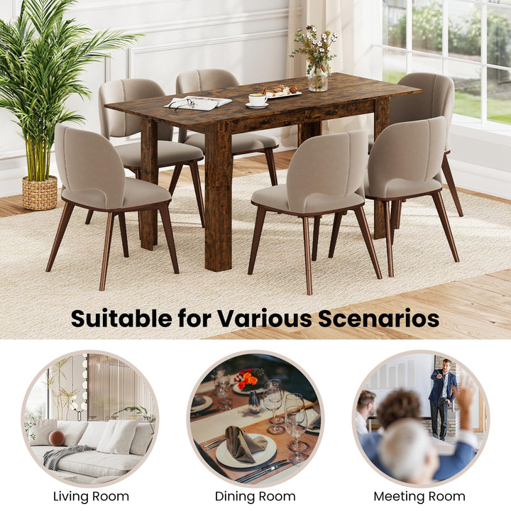 Giantex 47"-62" Extendable Dining Room Table for 4-8