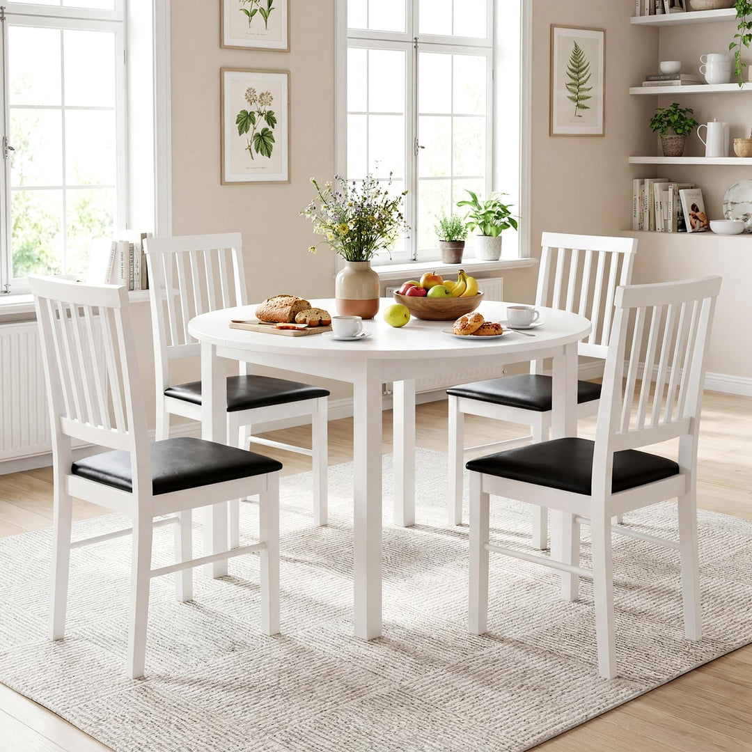 Giantex Modern Mid Century Dining Room Chairs with Hollowed Backrest