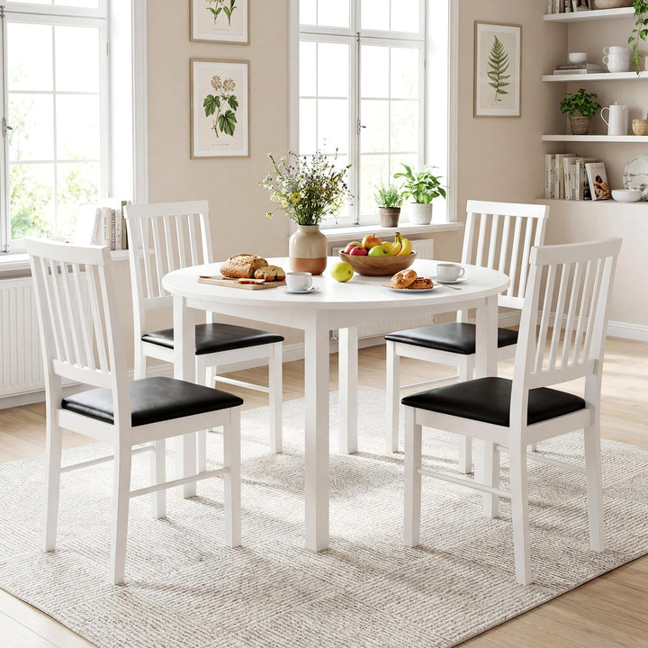 Giantex Modern Mid Century Dining Room Chairs with Hollowed Backrest