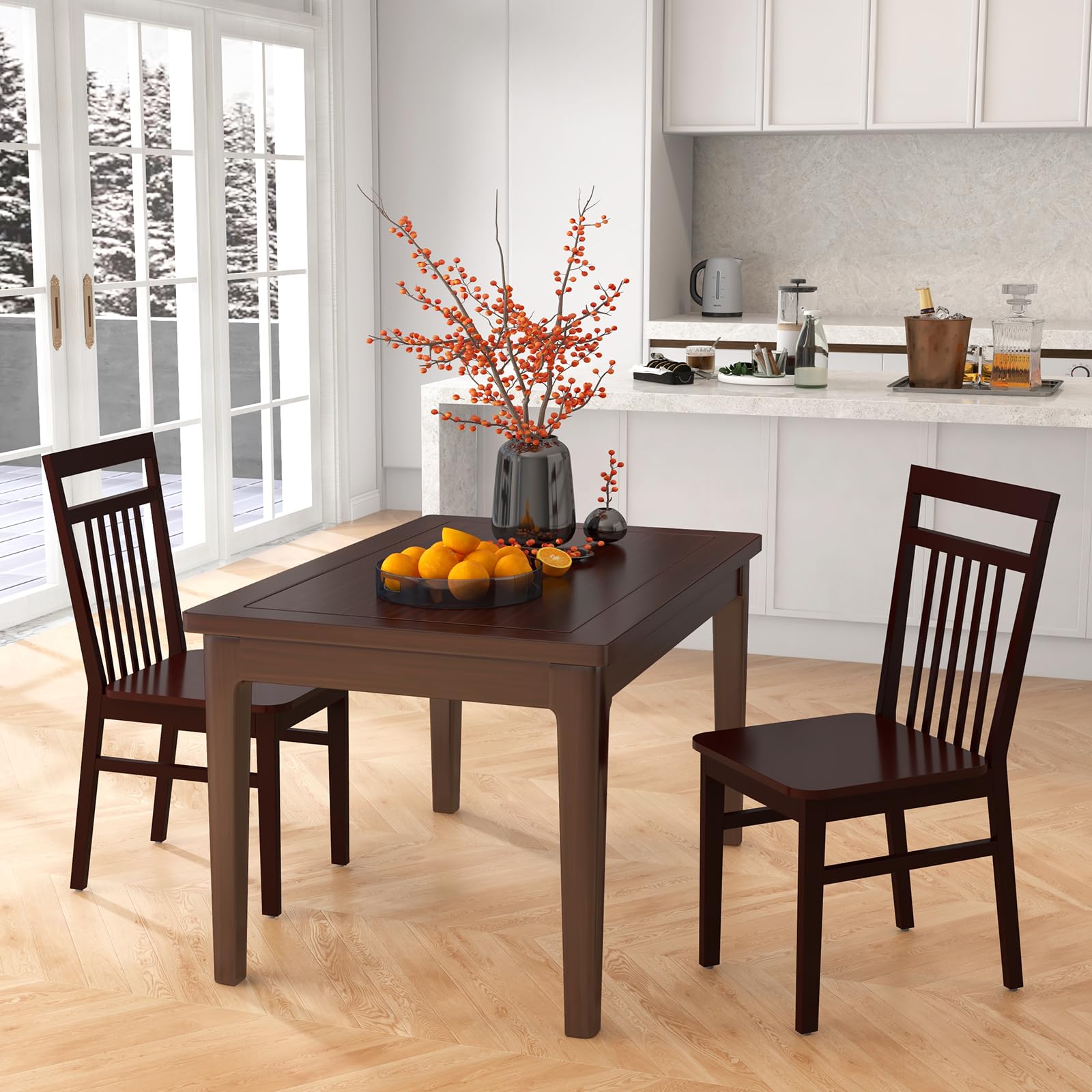 Giantex Wood Dining Chairs Set