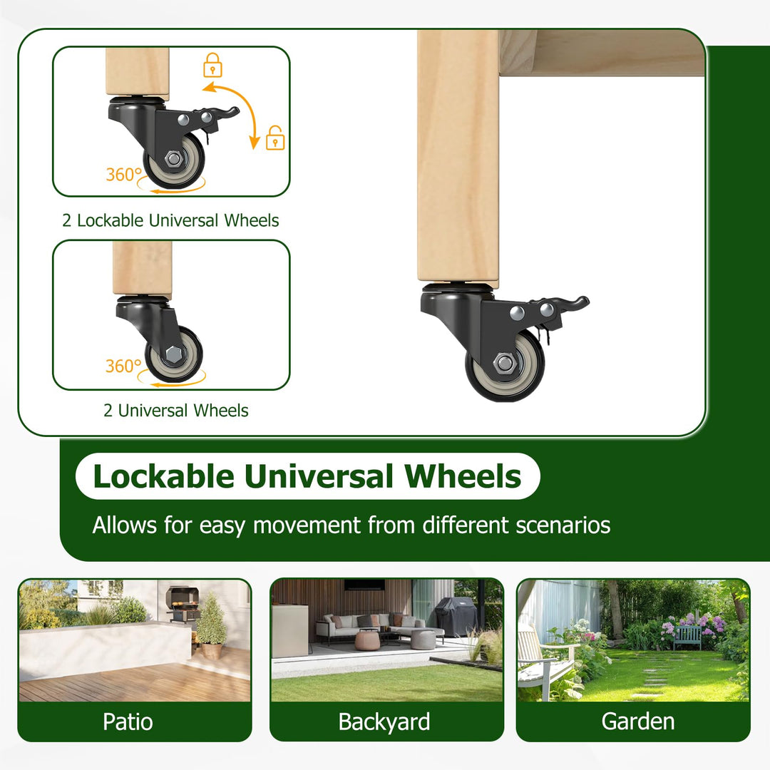 Giantex 47”x23”x33” Wood Planter Box