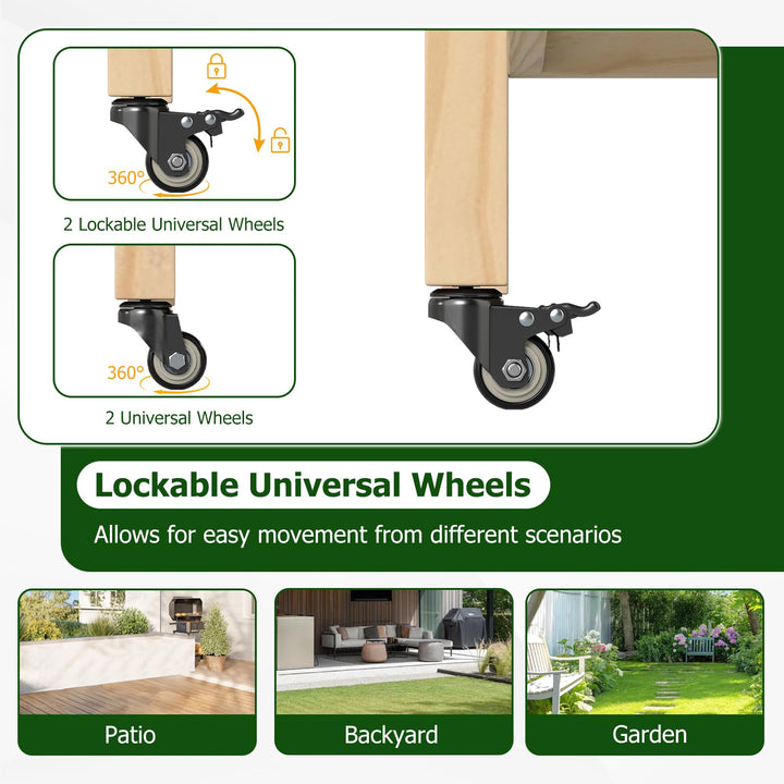 Giantex 47”x23”x33” Wood Planter Box