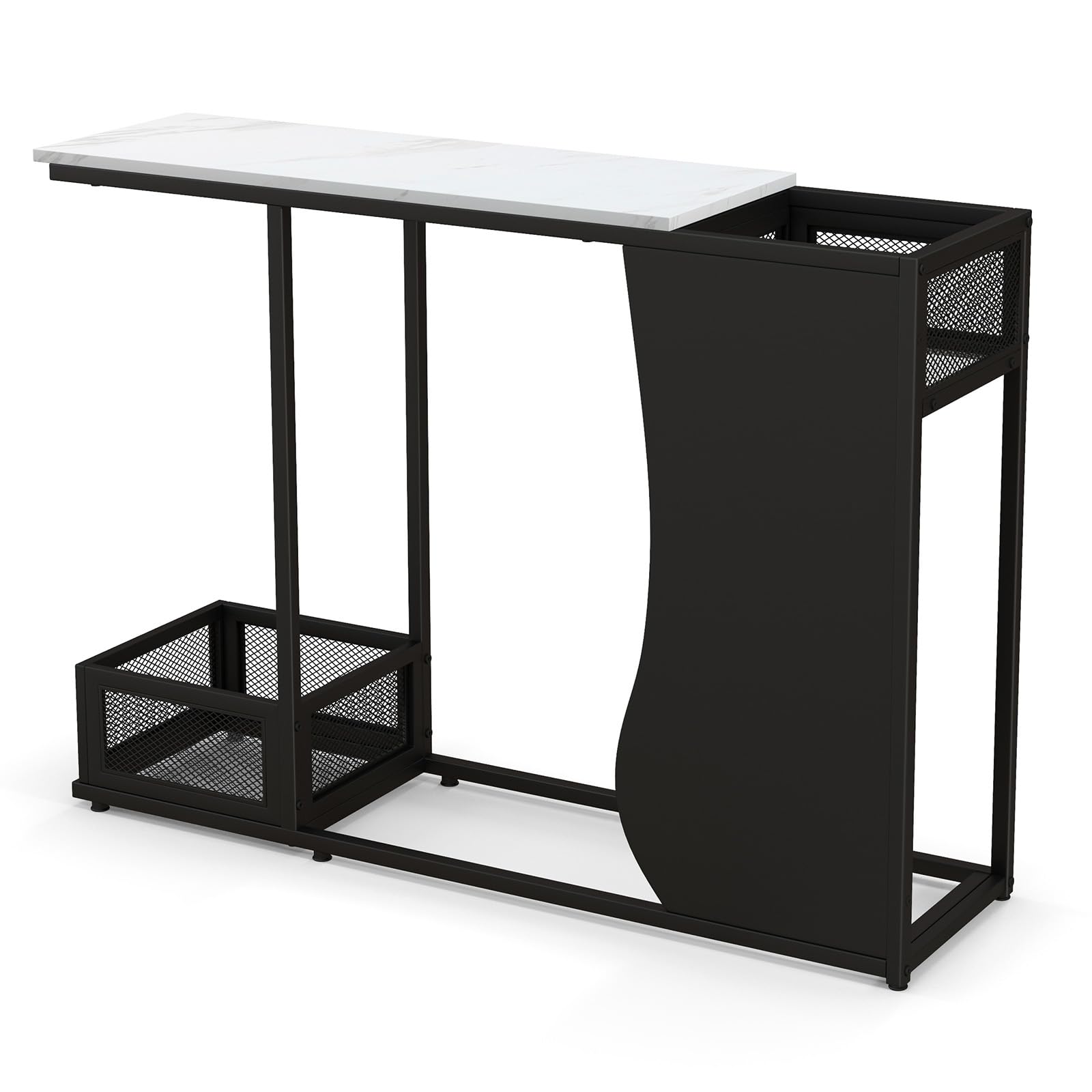 Giantex 43.5" Console Table for Entryway - Modern Entry Table with Faux Marble Top